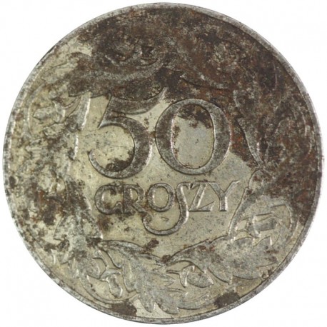 50 groszy 1938, niklowana, stan 3