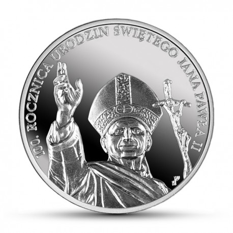 10 zł 100. rocznica urodzin Świętego Jana Pawła II (1 uncja)