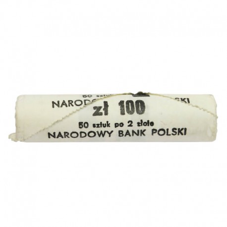 Rolka bankowa 50 szt. x 2 zł, 1990, mennicze