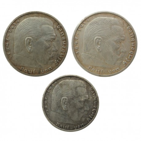 2x5 marek + 2 marki, Hindenburg 1937-1938