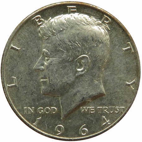 1/2 dolara, - 1964 - Kennedy - USA, b ładny