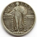 USA - 1/4 Dolara - 25 Centów 1918 - STANDING LIBERTY - Srebro