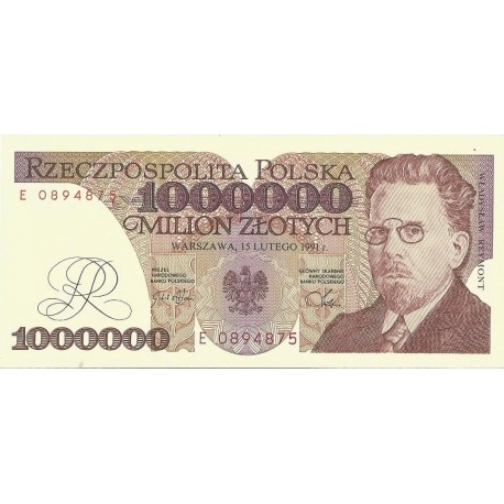 1000000zł Władysław Reymont 1991, seria E, stan 1-