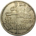 5 zł, Sztandar 1830-1930, II RP, Stan 3, ładnie zachowany