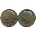 USA 2 x 1/2 half dollar Kennedy Liberty 1971, 1974