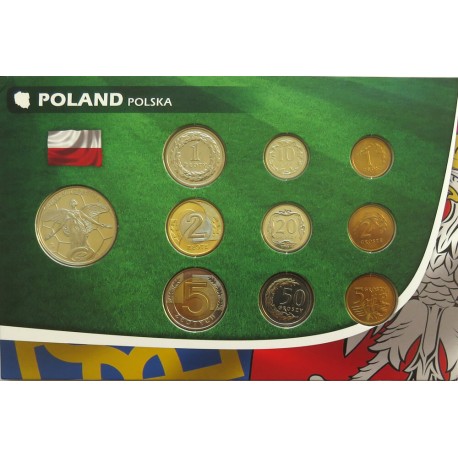 Zestaw polskich monet obiegowych 2012