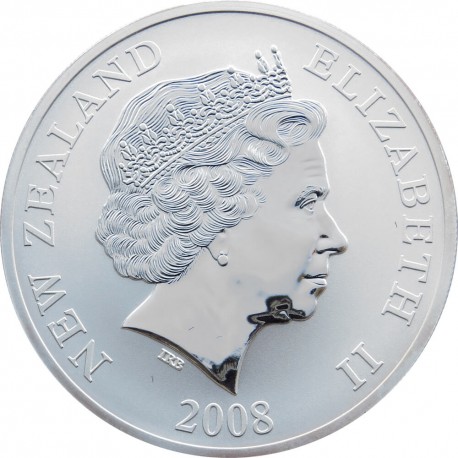 Nowa Zelandia, 1 dolar Ptak Kiwi 2008 Ag 999