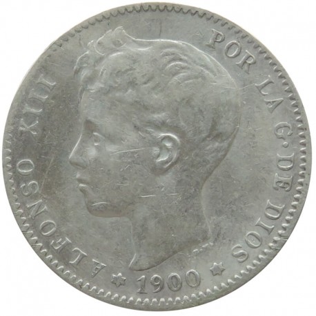 Hiszpania 1 peseta, 1900, srebro