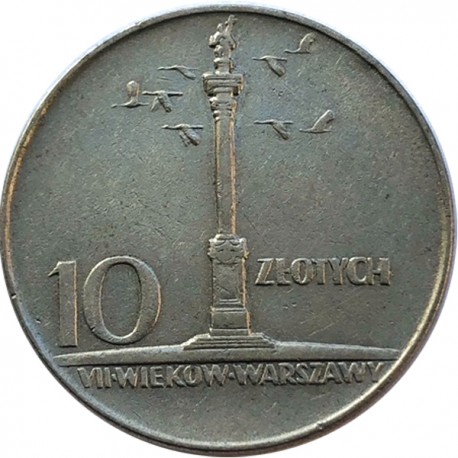 10 złotych Mała kolumna, 1966