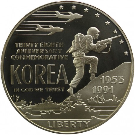 USA 1 dolar, 1991, 38 rocznica - Wojna Koreańska