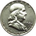 USA ½ dolara, Franklin 1958 CERTYFIKAT