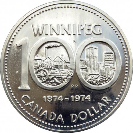 1 Dolar - 100 Lat Winnipeg 1975 r. - Kanada + certyfikat