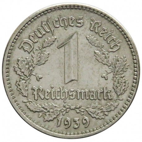 Niemcy, 1 marka 1939 A, bardzo ładnie zachowana
