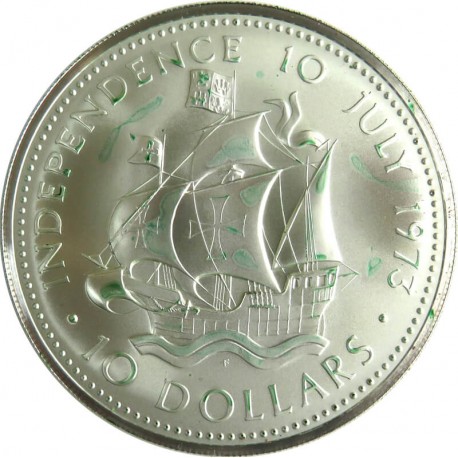 Bahamy 10 dolarów 1973 niepodległość, Królowa Elżbieta