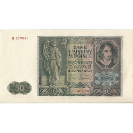 Banknot 50 złotych 1941 stan 2+, B 4070894