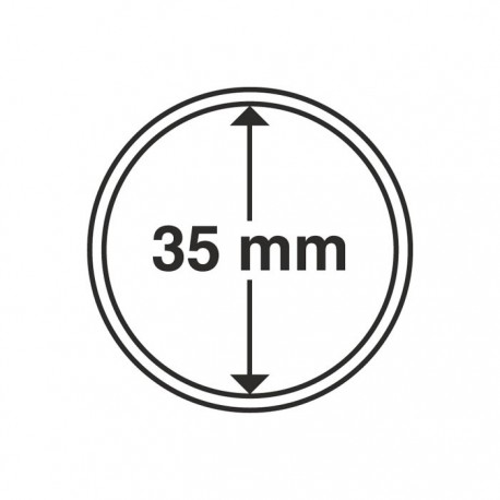 Kapsle do monet o średnicy 35 mm firmy Leuchtturm