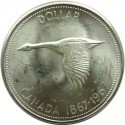 KANADA 1 dolar 1967 Gęś, stan 1-, srebro
