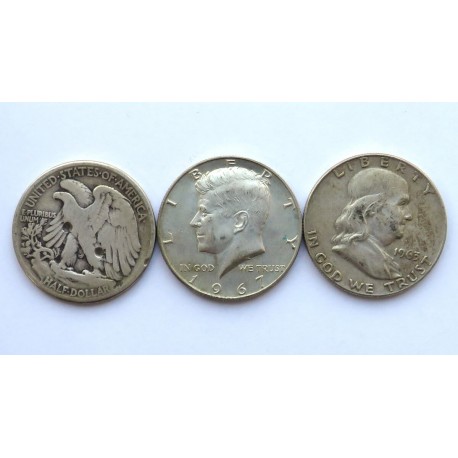 3 x 1/2 dolara 1963, 1967, 1941