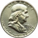 USA, 1/2 dolara 1959 - Franklin, piękny połysk