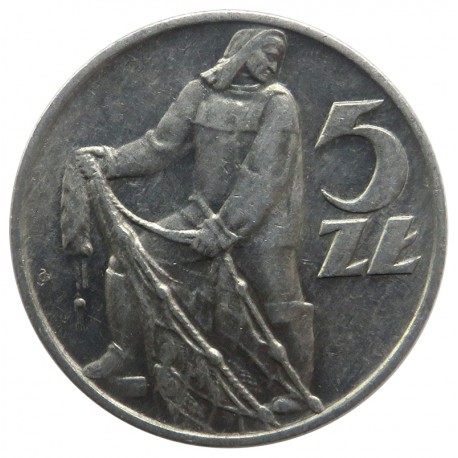 5 zł, Rybak, 1959, stan 2+