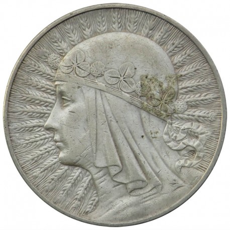 10 zł, Głowa kobiety, 1933, stan 2
