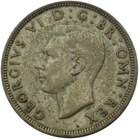 Wielka Brytania 1/2 korony, 1940, stan 2