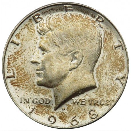 USA 1/2 dolara Kennedy 1968 D srebro