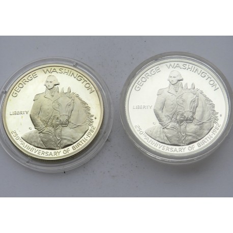 1/2 dolara, 1982, 250. rocznica urodzin Jerzego Waszyngtona stan 1, zestaw 2 sztuki