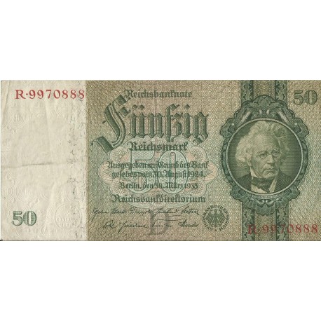 50 marek 1933, R997088, stan 3