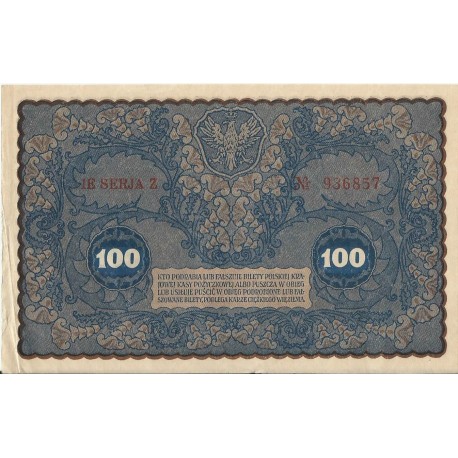 100 marek 1919 stan 2, IE Serja Z nr 936856