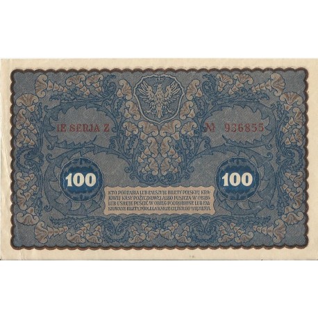 100 marek 1919 stan 2, IE Serja Z nr 936855
