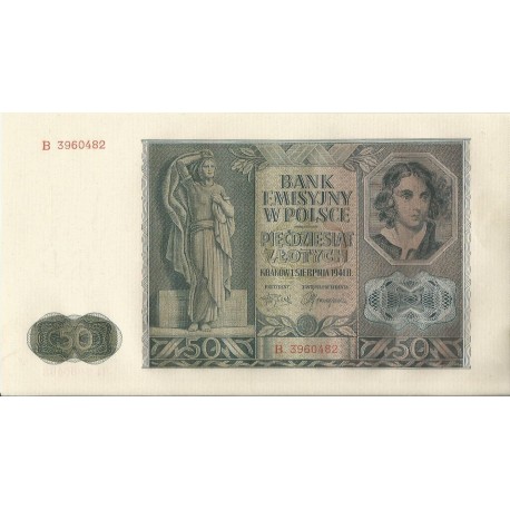 Banknot 50 złotych 1941 stan 2+, B 3960482