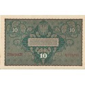 10 marek polskich , rok 1919, stan 2-, II Serja CE 019862 niski numer