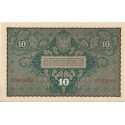 10 marek polskich , rok 1919, stan 2-, II Serja CE 019880 niski numer