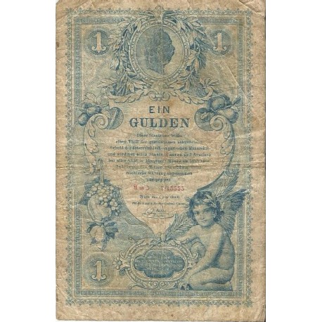1 Gulden / 1 Forint Austro-Węgry 1888 r. stan 4 ciekawy numer 7.15555