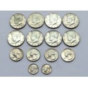8 x 1/2 dolara USA + 4 x 1/4 dolara + 2x 1 cent 1964-1969