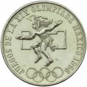 Meksyk 25 peso, 1968, Ag 0.720 Igrzyska XIX Olimpiady, stan 2+