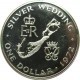 Bermudy 1 dolar, 1972, Królewskie srebrne wesele, stan 2+