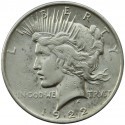 USA, 1 dolar 1922, Peace Dollar bez znaku, stan 3