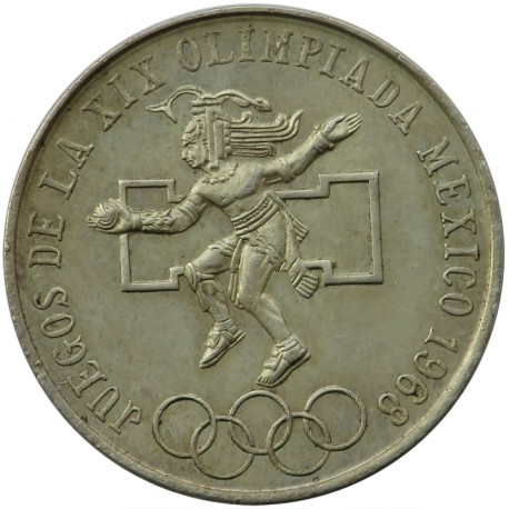 Meksyk 25 peso, 1968, Ag 0.720