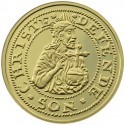 Replika Gdańsk, 1 grosz 1577, srebro złocone, stan 1