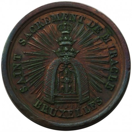 Medal Najświętszego Sakramentu, 1820, brąz, Jubileusz i święto miejskie Bruksela