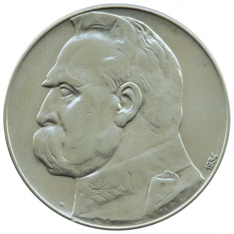 10 złotych Piłsudski 1934, stan 2+, Strzelecki,