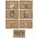 Banknoty zastępcze (notgeldy) Duszniki Zdrój (Bad Reinerz), 7 sztuk