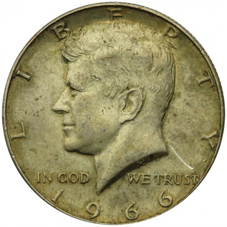 USA 1/2 dolara half dollar Kennedy, stan 3, 1966 bez znaku