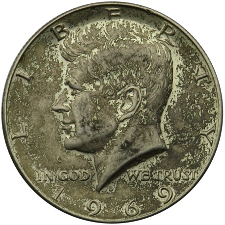 USA 1/2 dolara half dollar Kennedy, stan 3, 1969 D