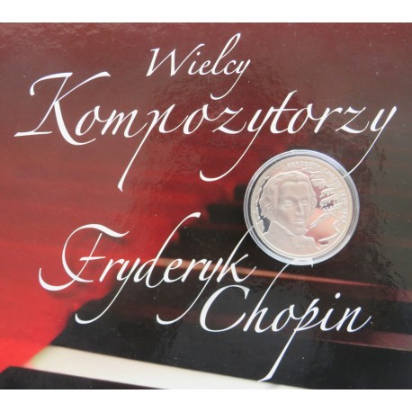 Medal, Wielcy kompozytorzy, Fryderyk Chopin, Srebro 0.925