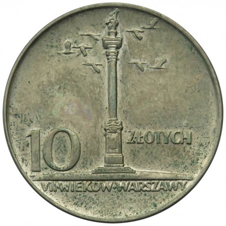 10 złotych Mała kolumna, 1966, stan 2