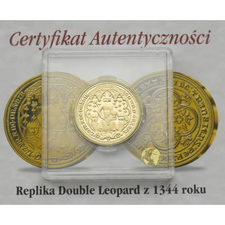 Replika, Double Leopard z 1344, srebro złocone
