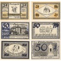 2 x 50 Pf + 1 x 25 Pf banknoty zastępcze miasta Stolzenau 1921